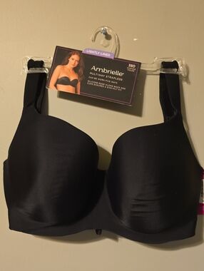 Ambrielle Black Lightly Lined Multiway Strapless Bra